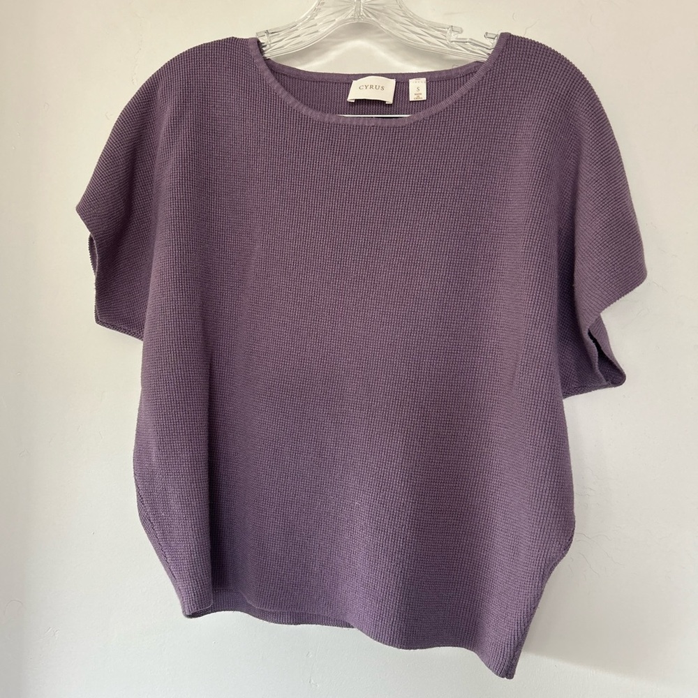 Cyrus Small Purple Knit Women's Blouse